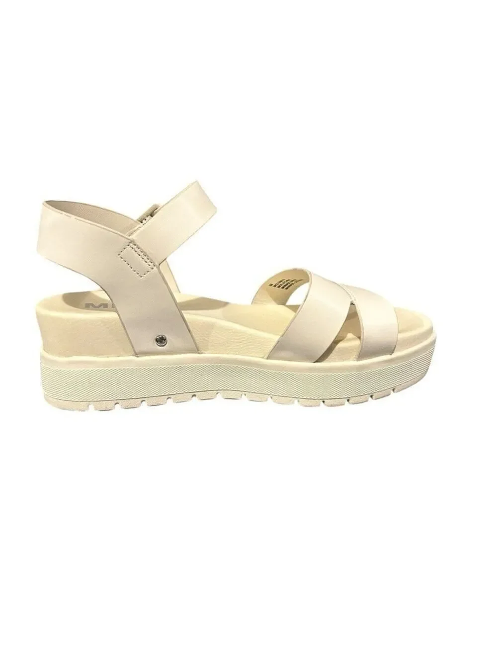 MIA Platform Strappy Platform Sandals Buckle Strap Bone Color Women’s Size 8 VGC